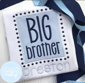Boy Shirt - Big Brother Square Applique