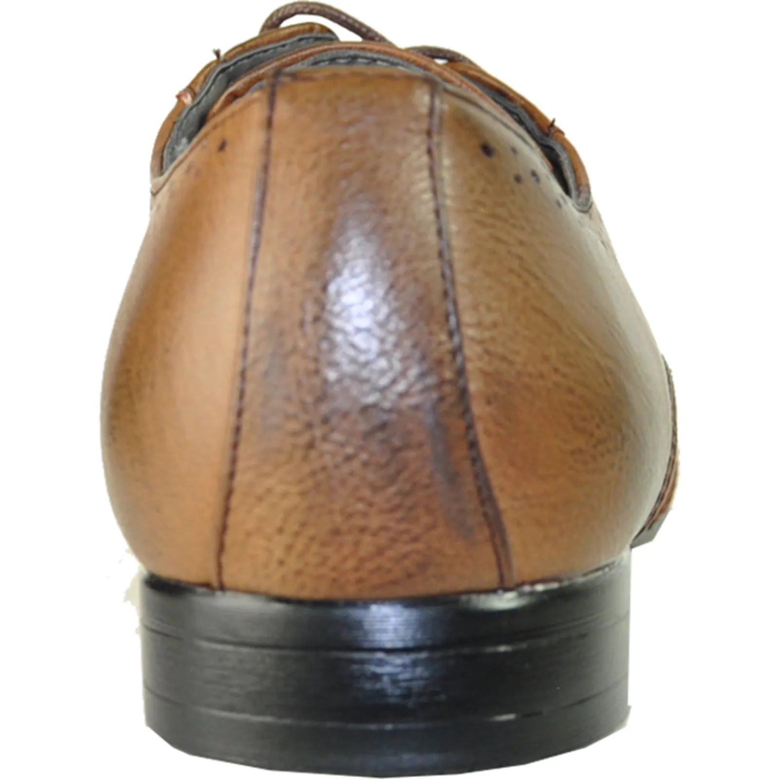 BRAVO Men Dress Shoe KLEIN-4 Wingtip Oxford Shoe Brown