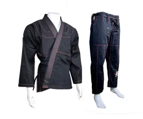 BRAZILIAN JUI JITSU GI UNIFORM BLACK -450GSM