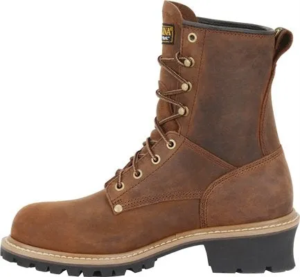 Carolina Men's - 8" ELM Distressed Waterproof Logger - Soft Toe