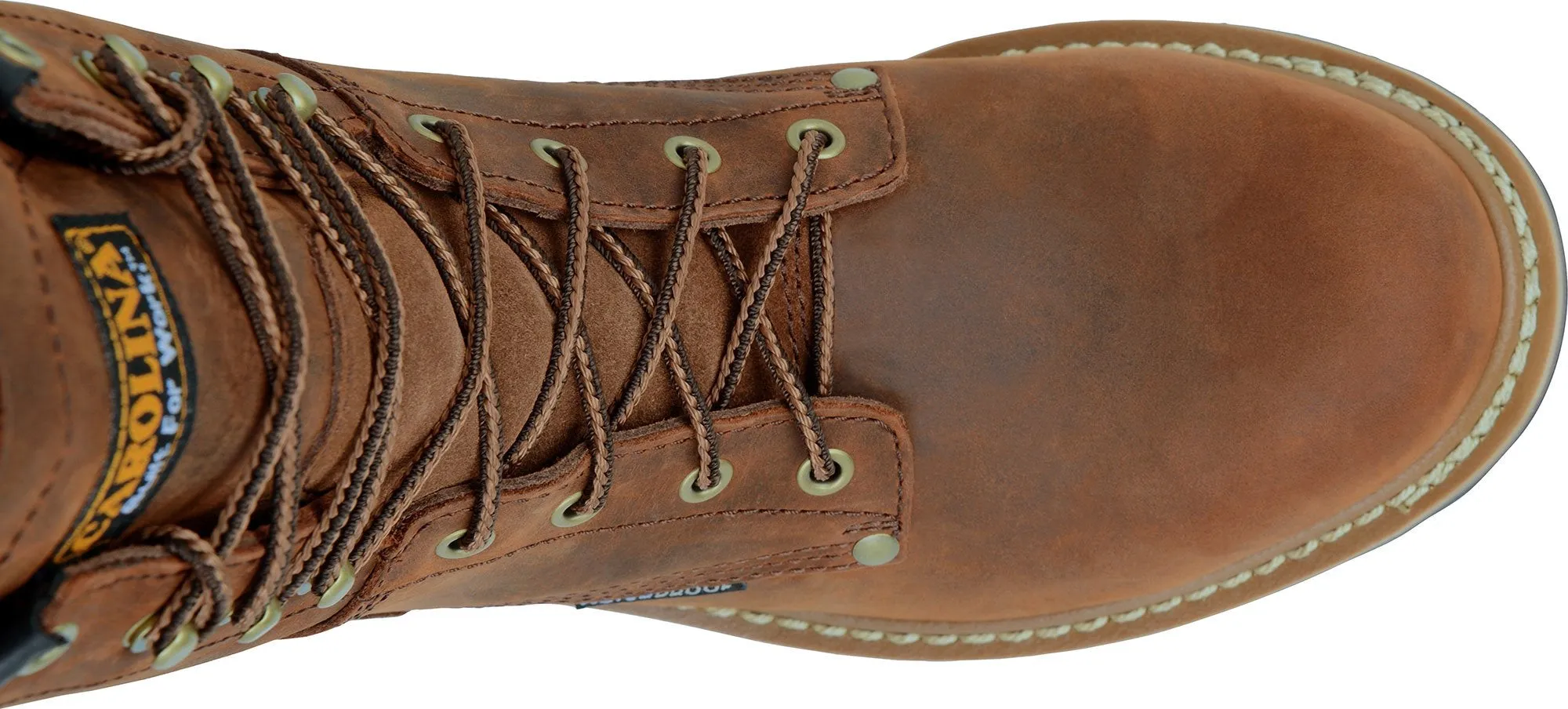 Carolina Men's - 8" ELM Distressed Waterproof Logger - Soft Toe