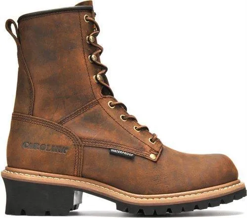 Carolina Men's - 8" ELM Distressed Waterproof Logger - Soft Toe