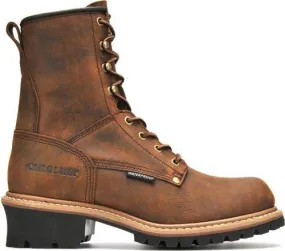 Carolina Men's - 8" ELM Distressed Waterproof Logger - Soft Toe