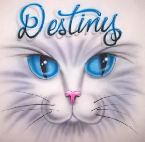 Cat Eyes and Fancy Script Name Personalized Tees & Hoodies