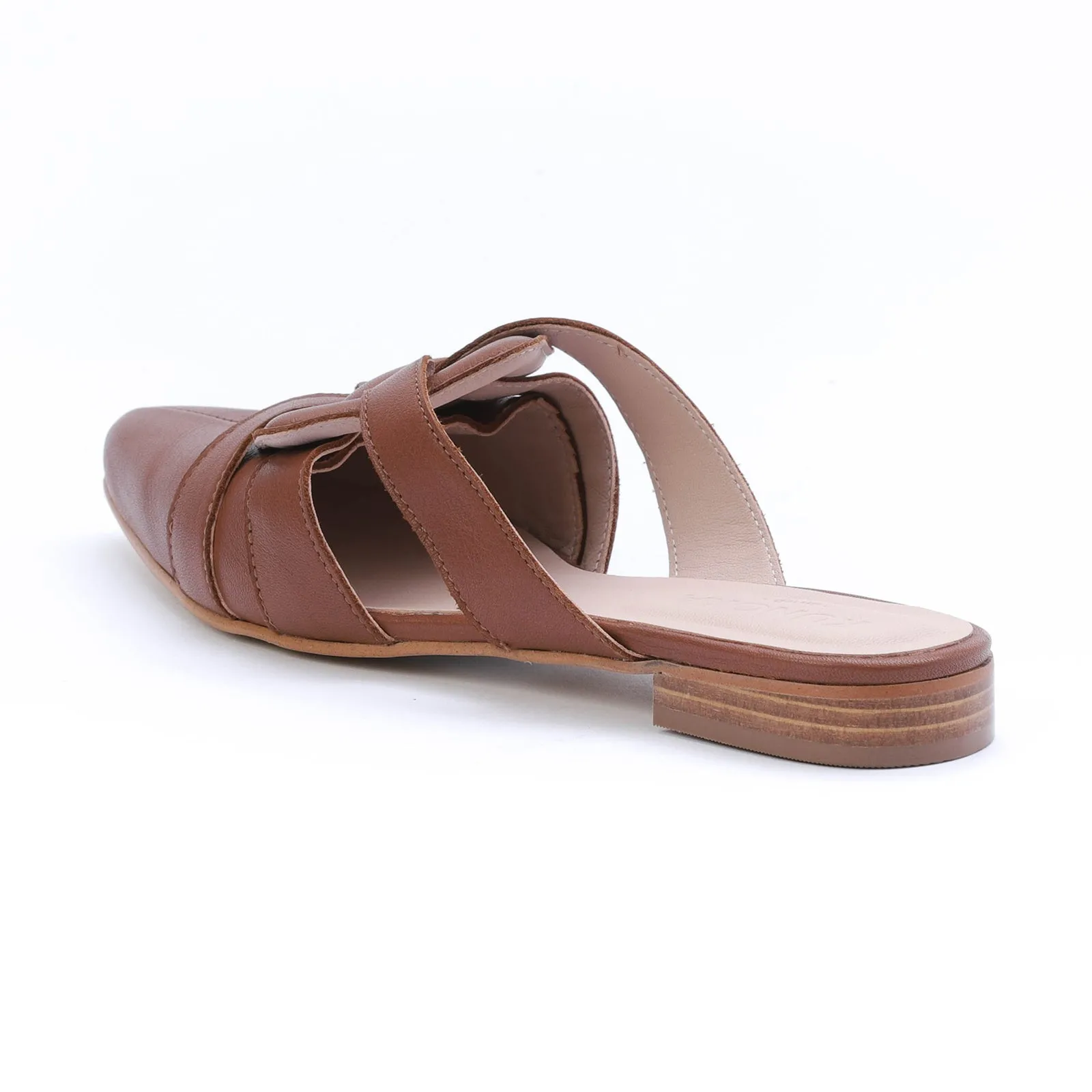 CELESTE slip-on mule - cuoio