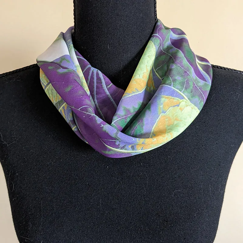 Chiffon Scarf - Rainforest (Green&Lilac)
