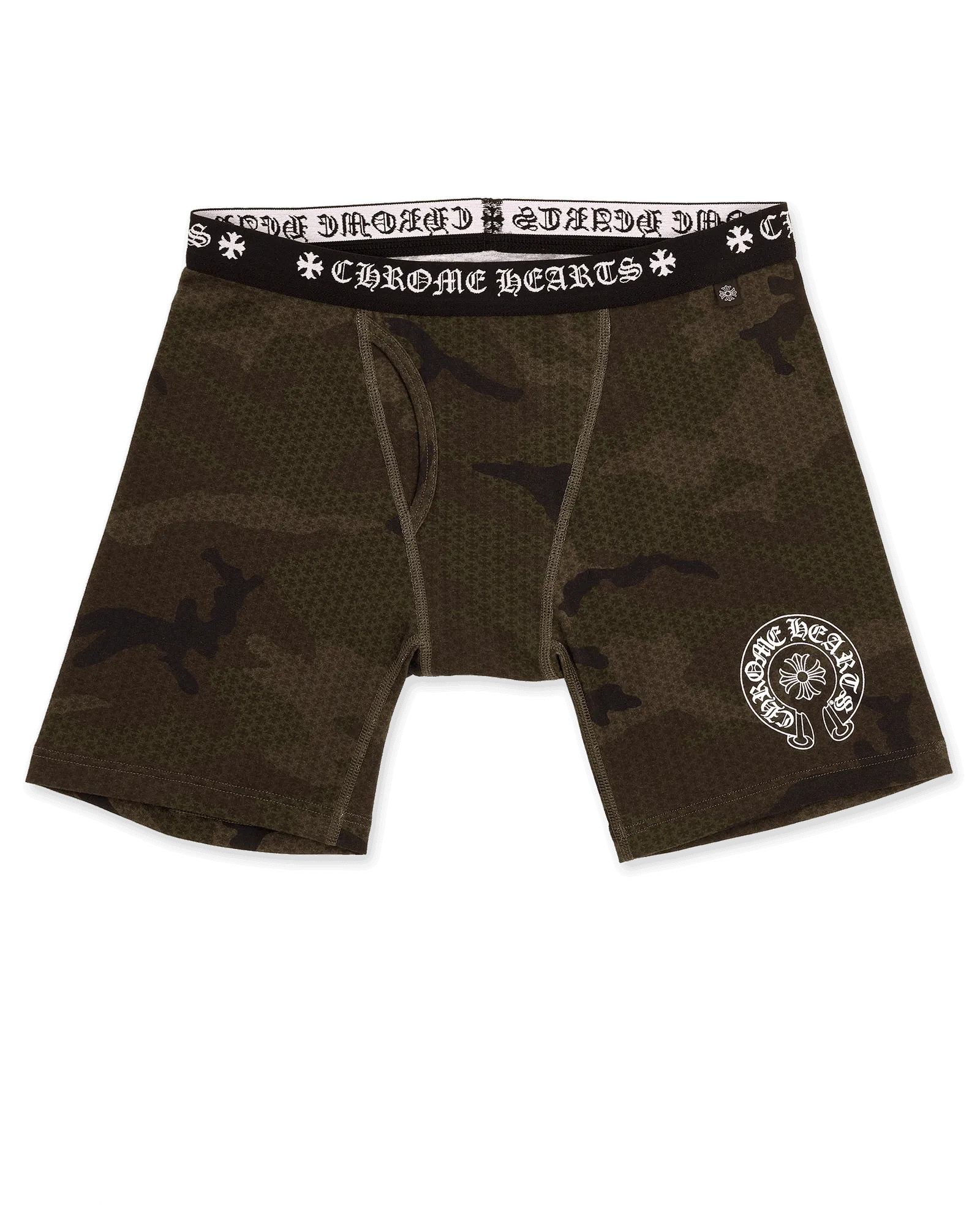 Chrome Hearts Horseshoe Long Boxer Brief Shorts Camo