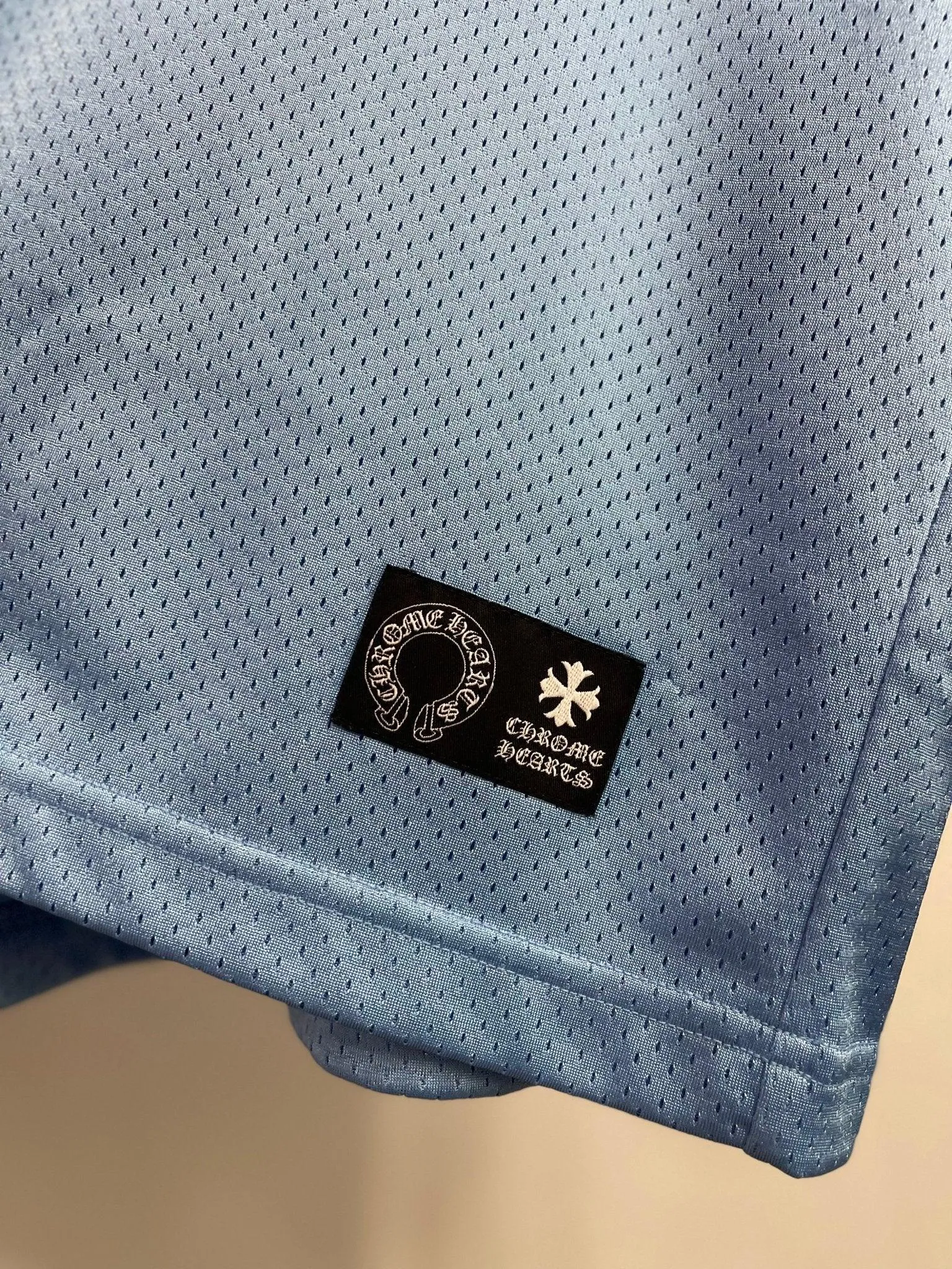 Chrome Hearts Sports Mesh Varsity Shorts Blue