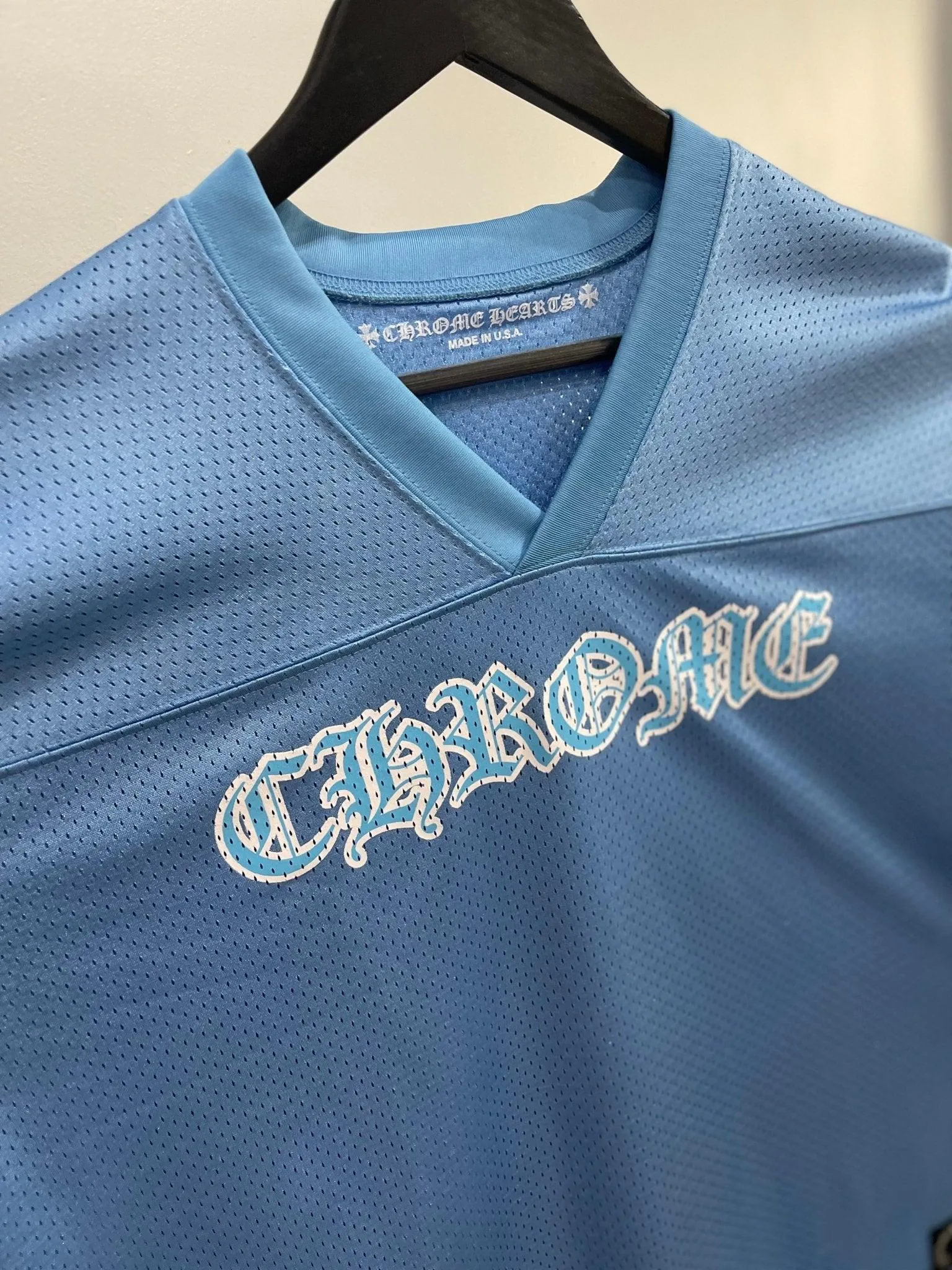 Chrome Hearts Sports Mesh Varsity Shorts Blue