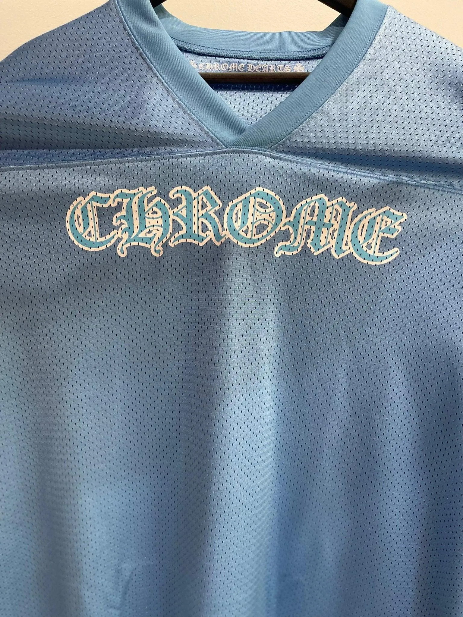 Chrome Hearts Sports Mesh Varsity Shorts Blue