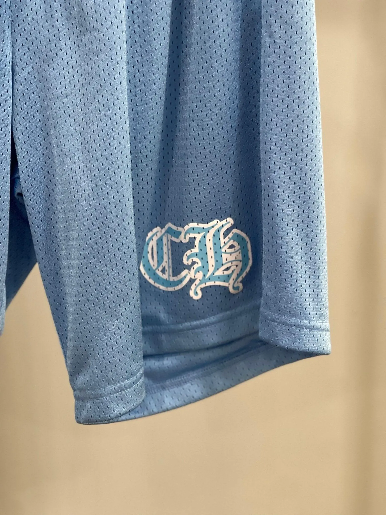 Chrome Hearts Sports Mesh Varsity Shorts Blue