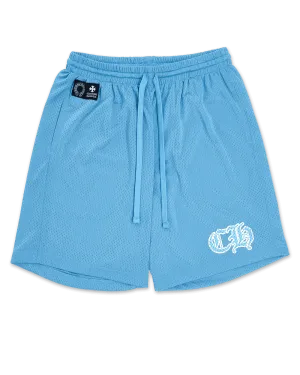 Chrome Hearts Sports Mesh Varsity Shorts Blue
