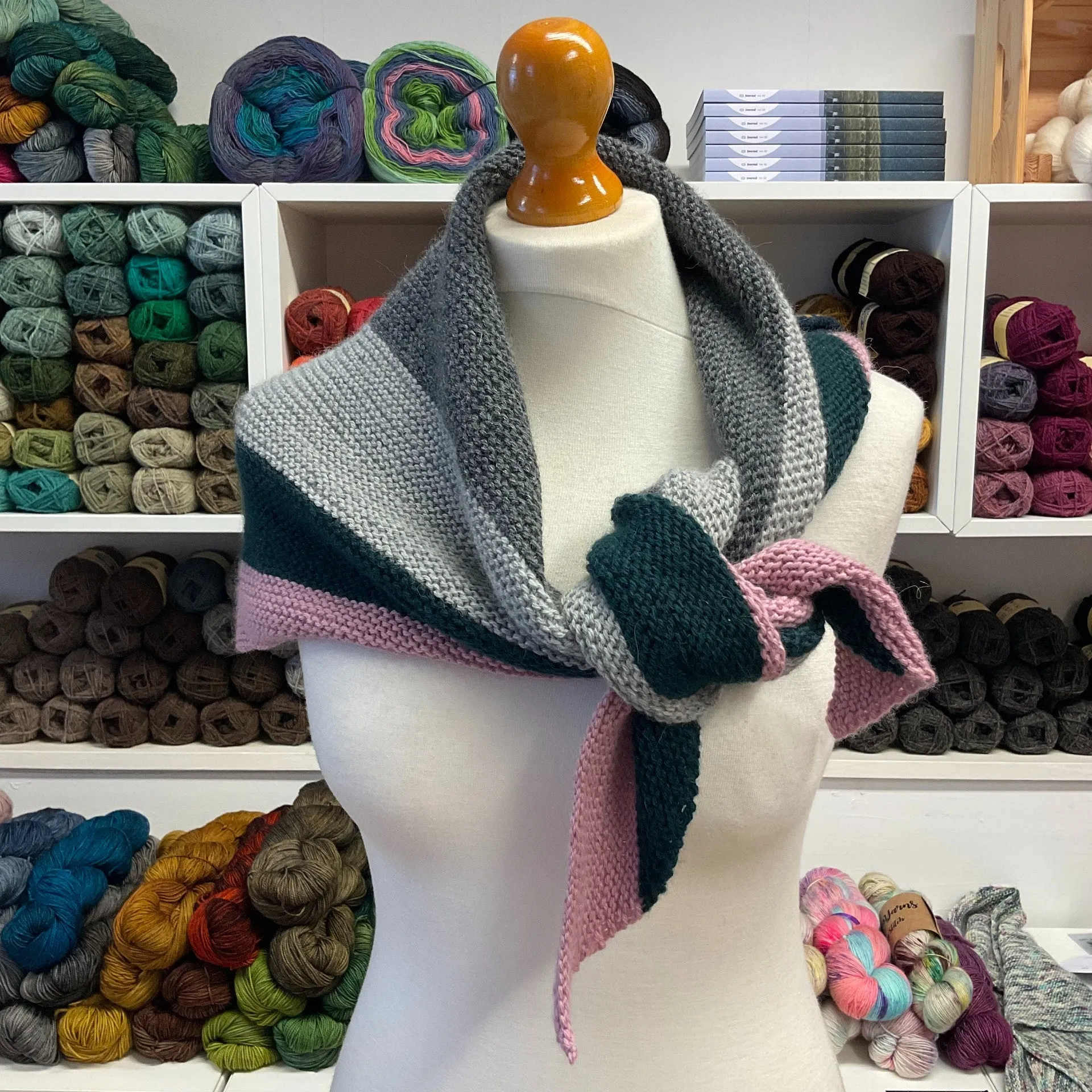 Colour Block Shawl Pattern