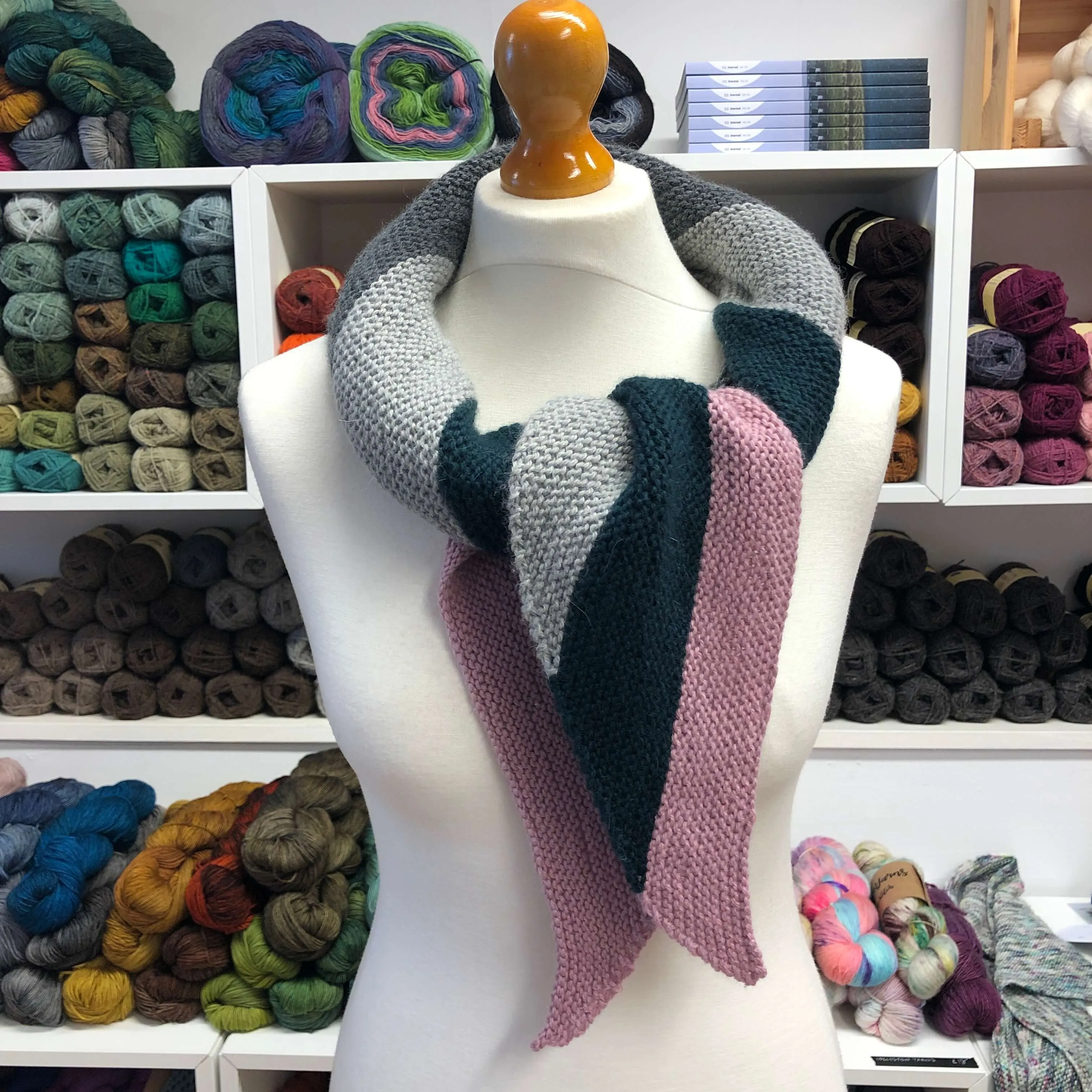 Colour Block Shawl Pattern