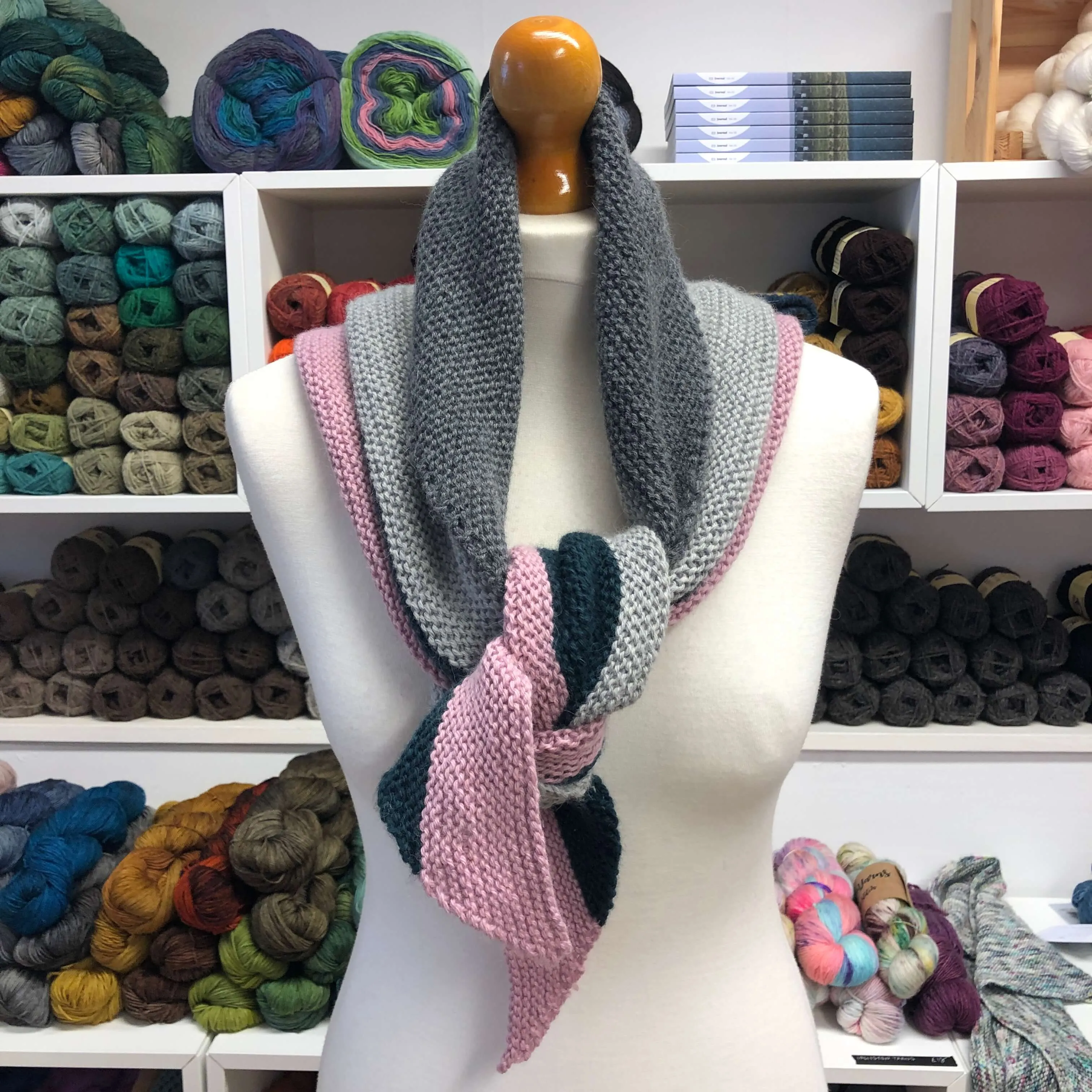 Colour Block Shawl Pattern