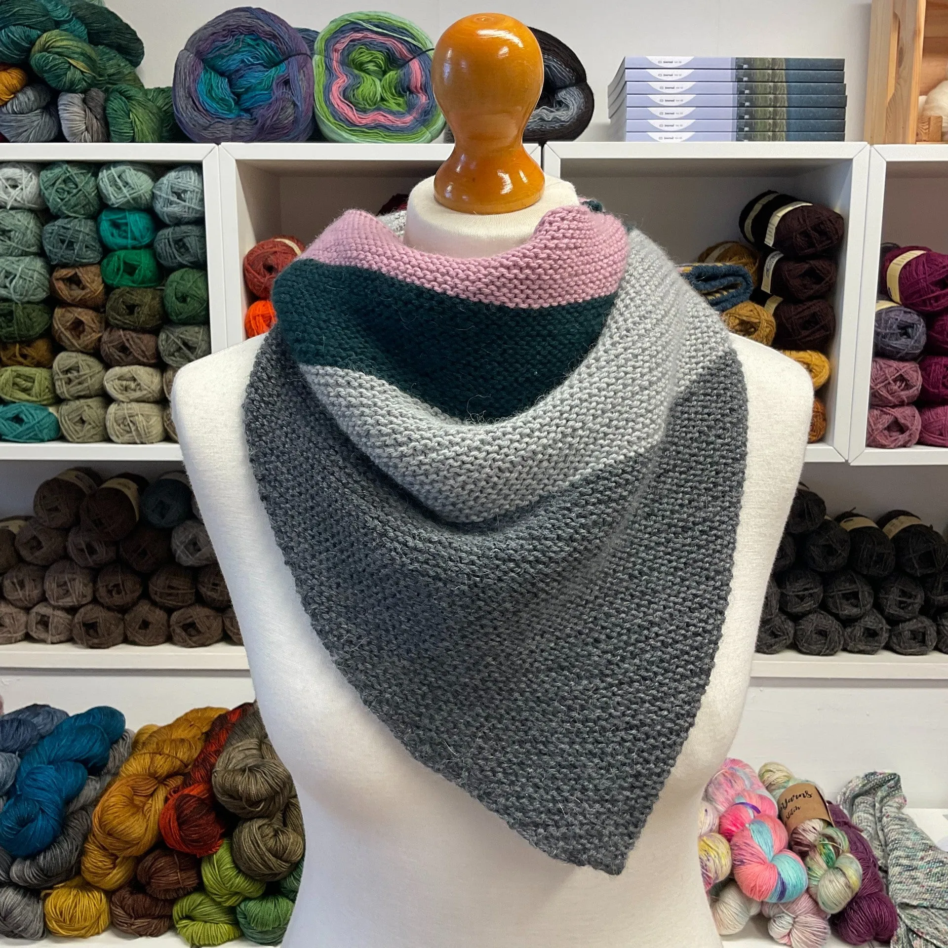 Colour Block Shawl Pattern