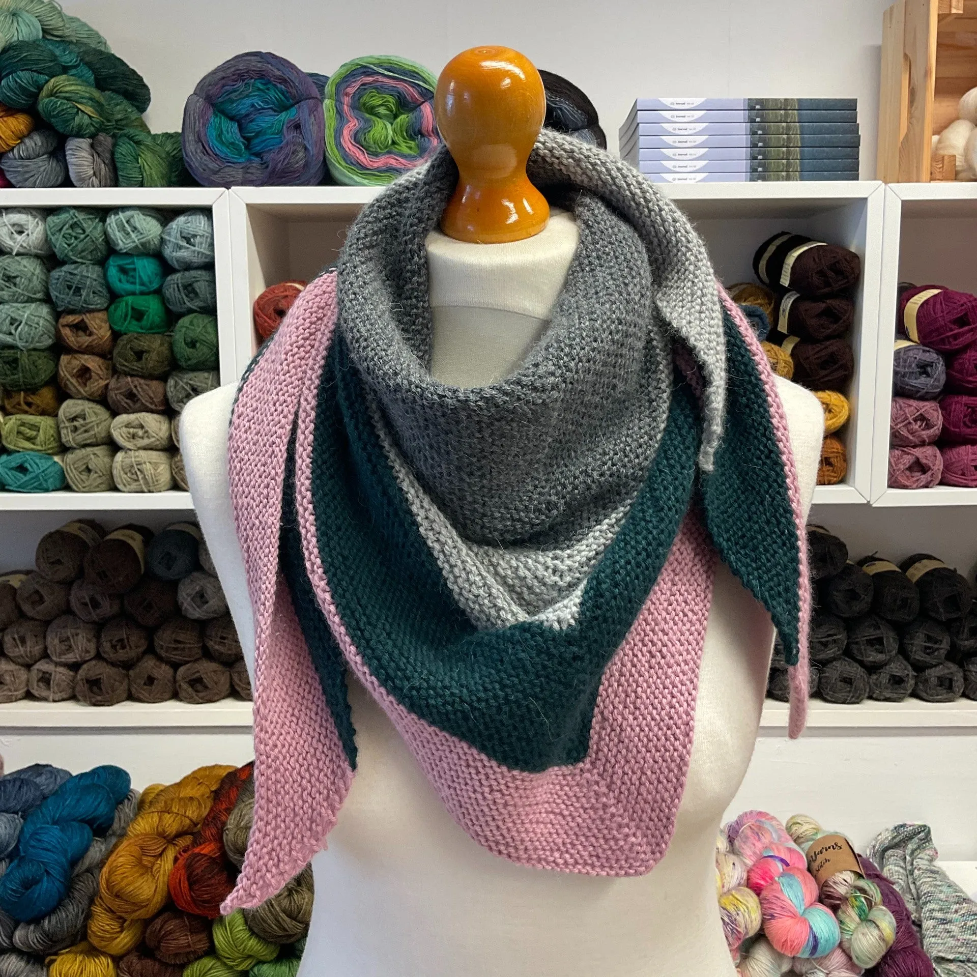 Colour Block Shawl Pattern