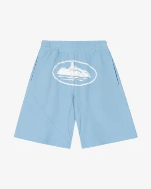CORTEIZ SS24 ALCATRAZ BABY BLUE SHORTS