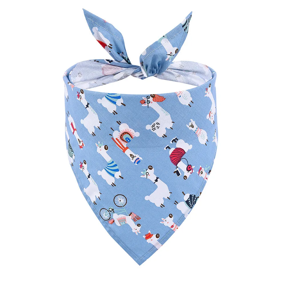 Cotton pet triangle towel summer fruit small fresh dog saliva towel pet scarf