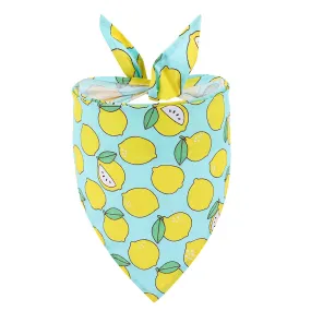 Cotton pet triangle towel summer fruit small fresh dog saliva towel pet scarf