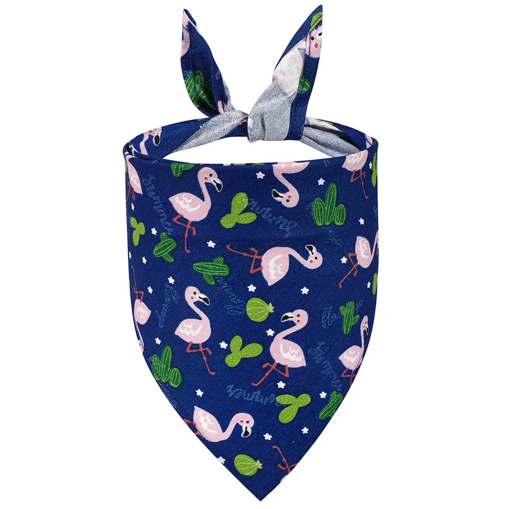 Cotton pet triangle towel summer fruit small fresh dog saliva towel pet scarf