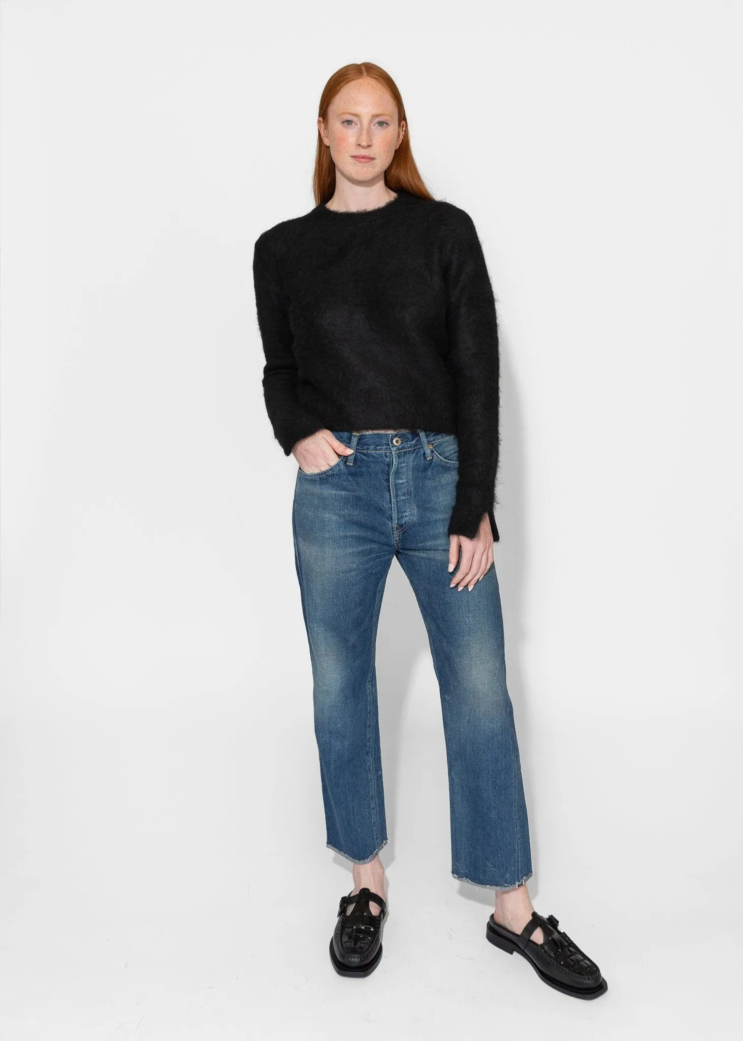 Cropped Sweater in Black