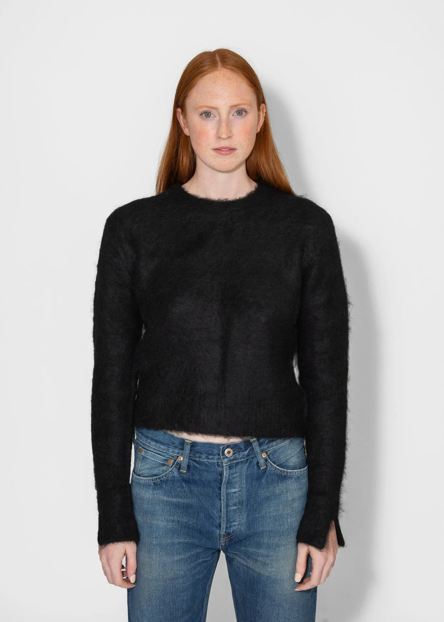 Cropped Sweater in Black