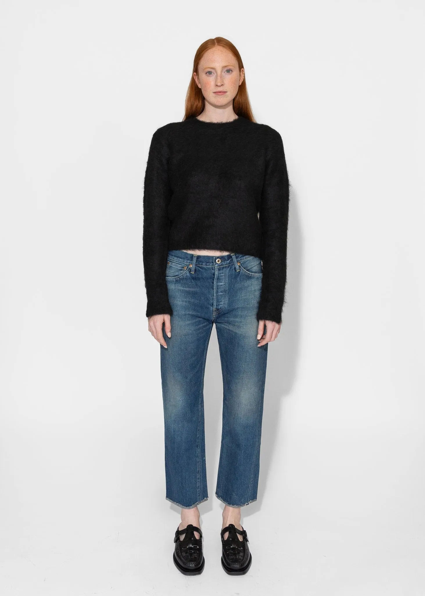Cropped Sweater in Black