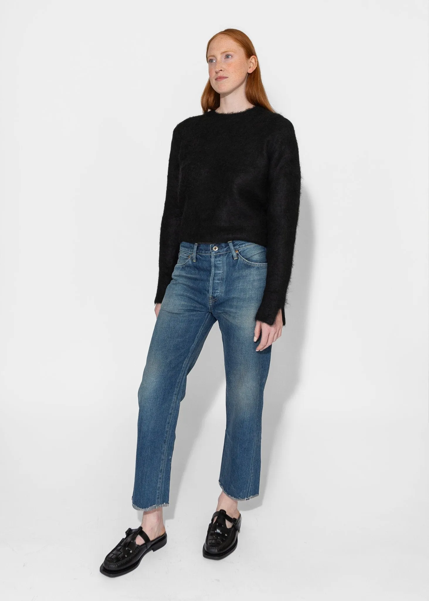 Cropped Sweater in Black