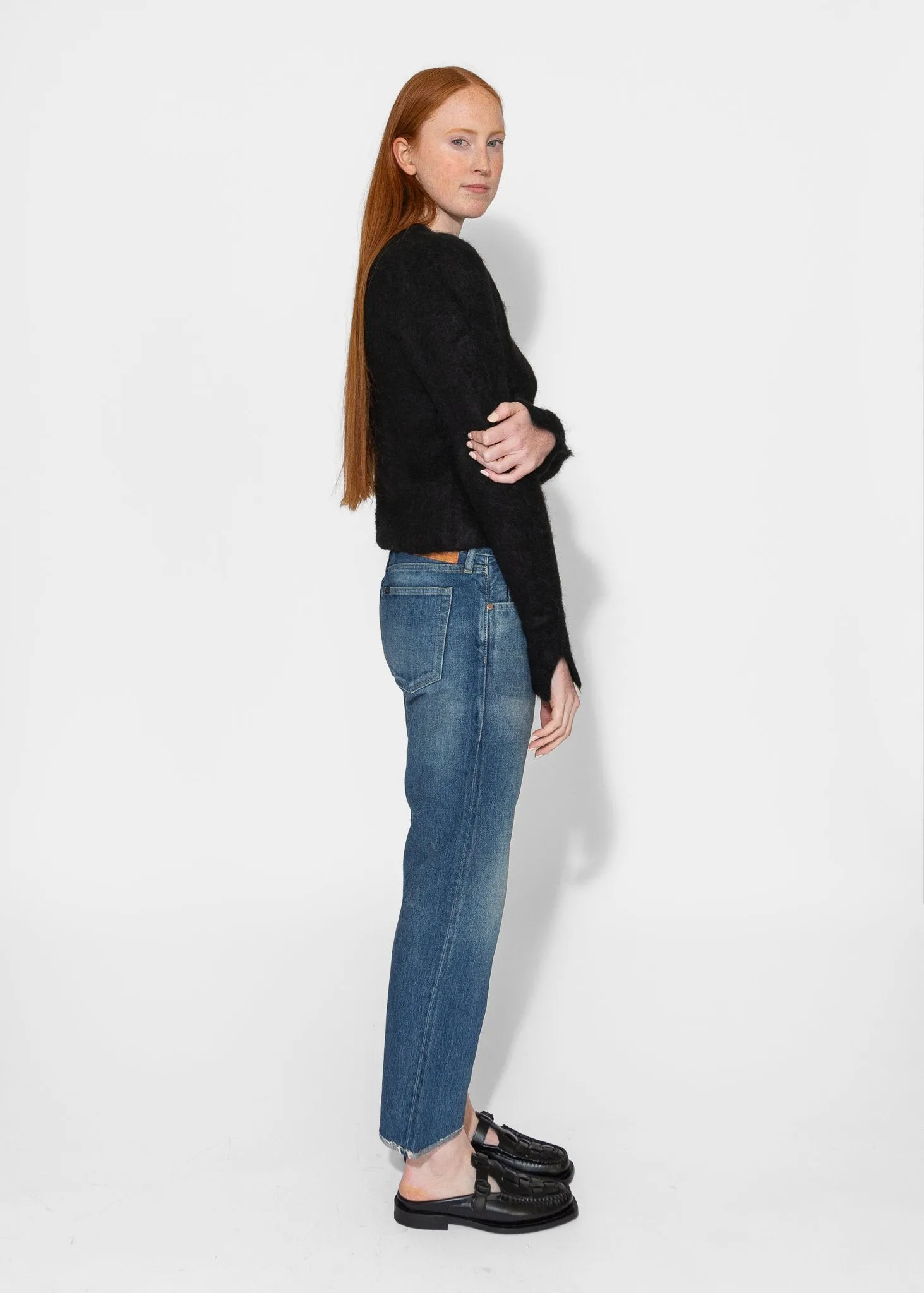 Cropped Sweater in Black