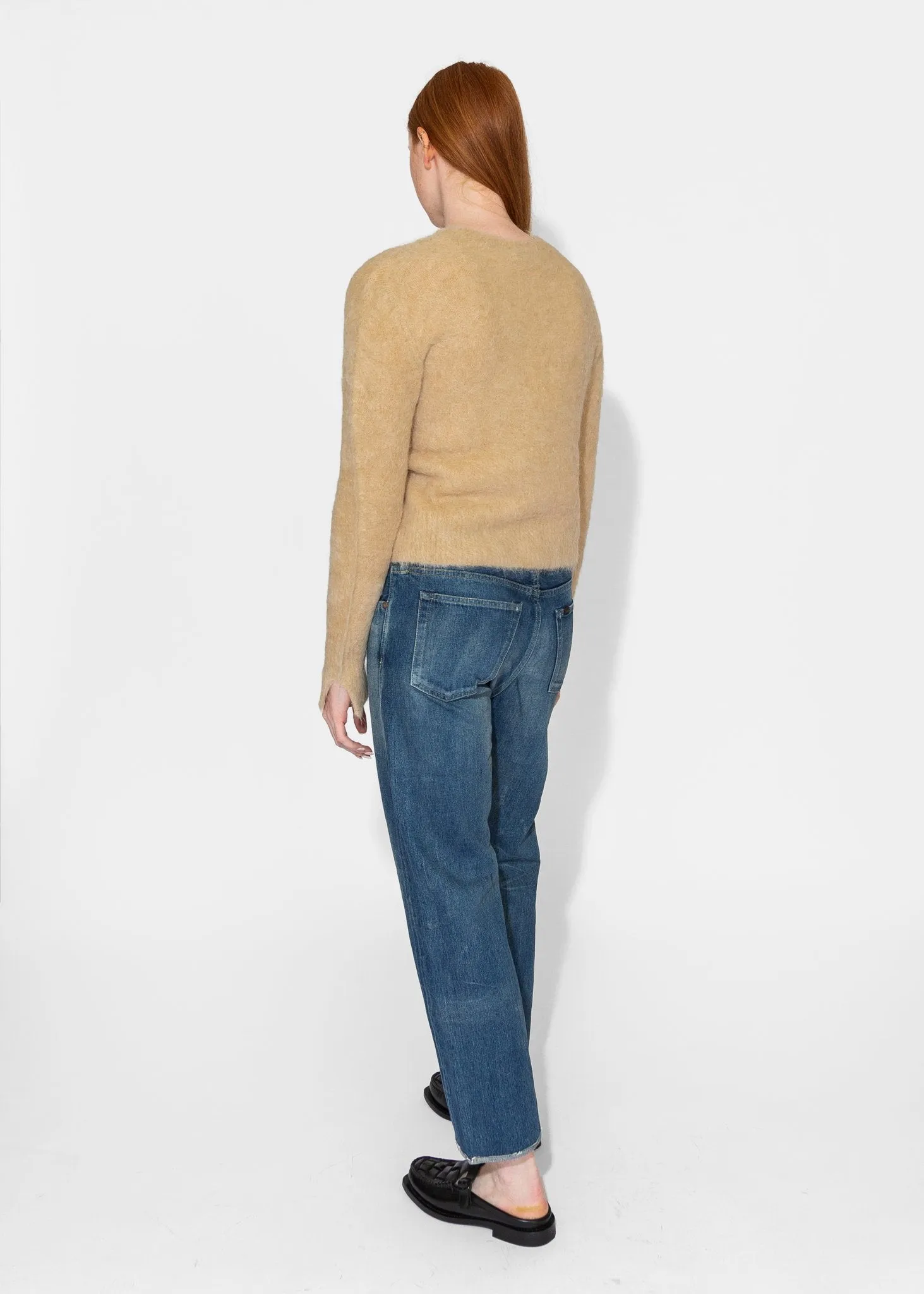 Cropped Sweater in Camel