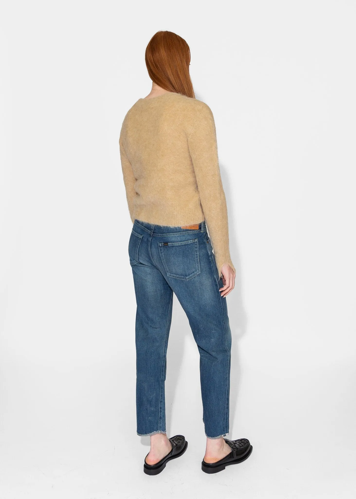 Cropped Sweater in Camel