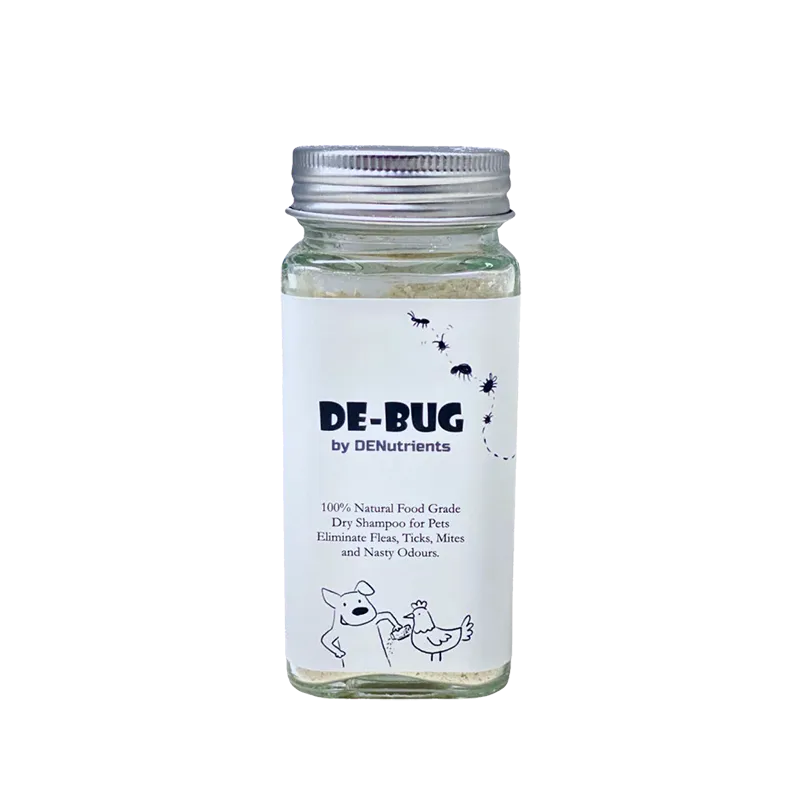 Denutrients De-Bug 100% Natural Food Grade Pet Dry Shampoo for Chickens & Dogs