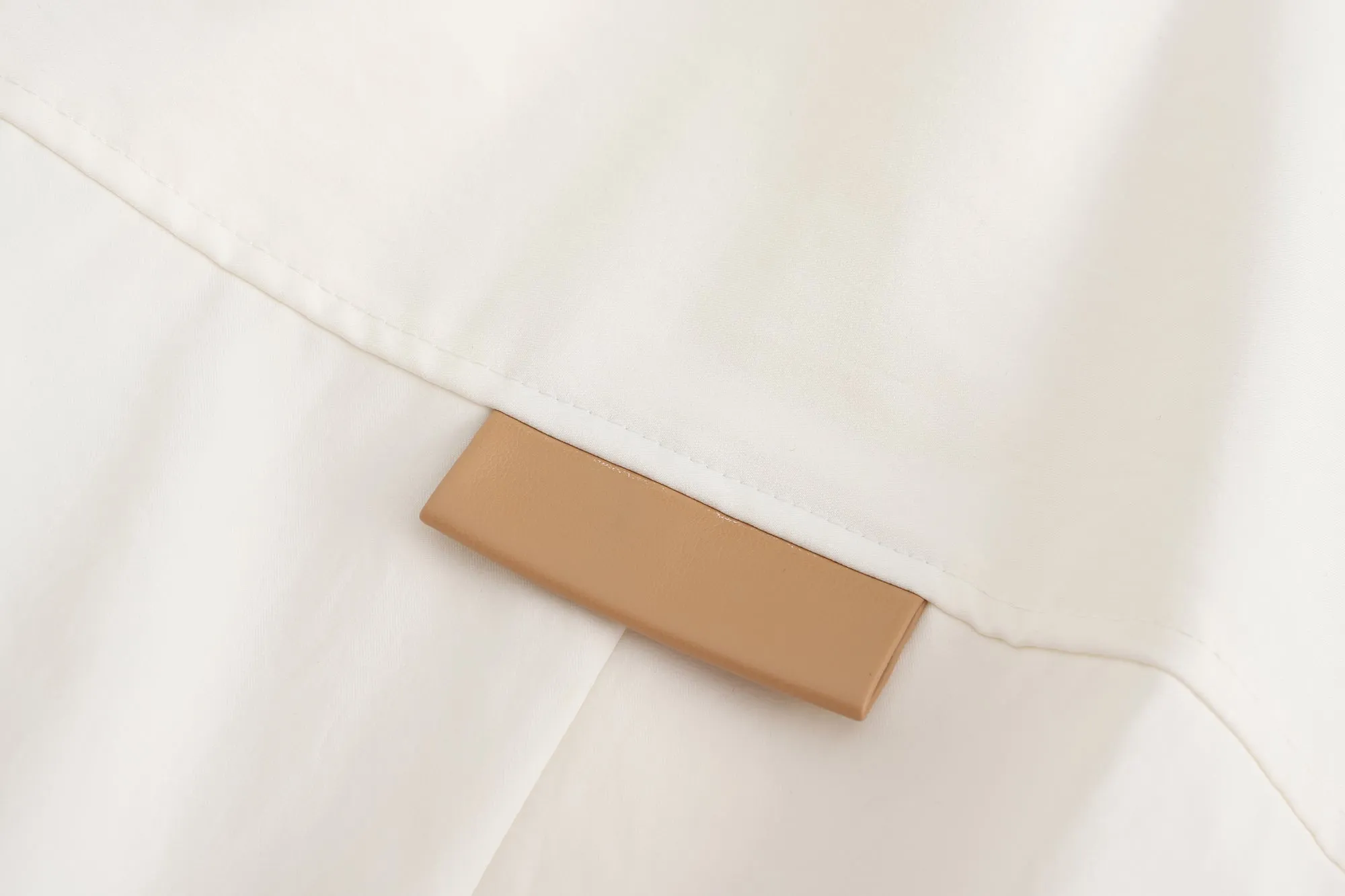 Detachable Hood Shirt Dress- White
