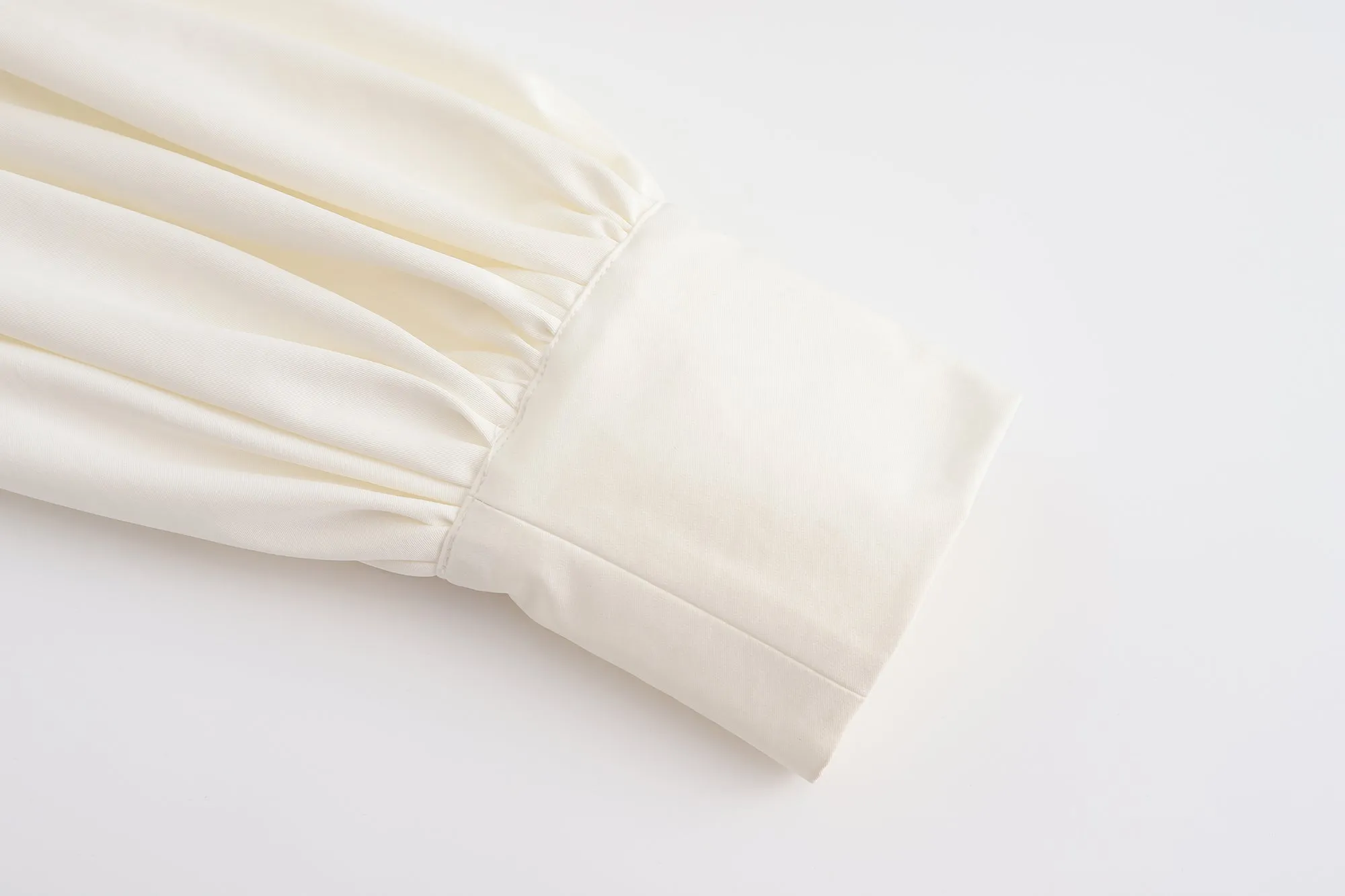 Detachable Hood Shirt Dress- White