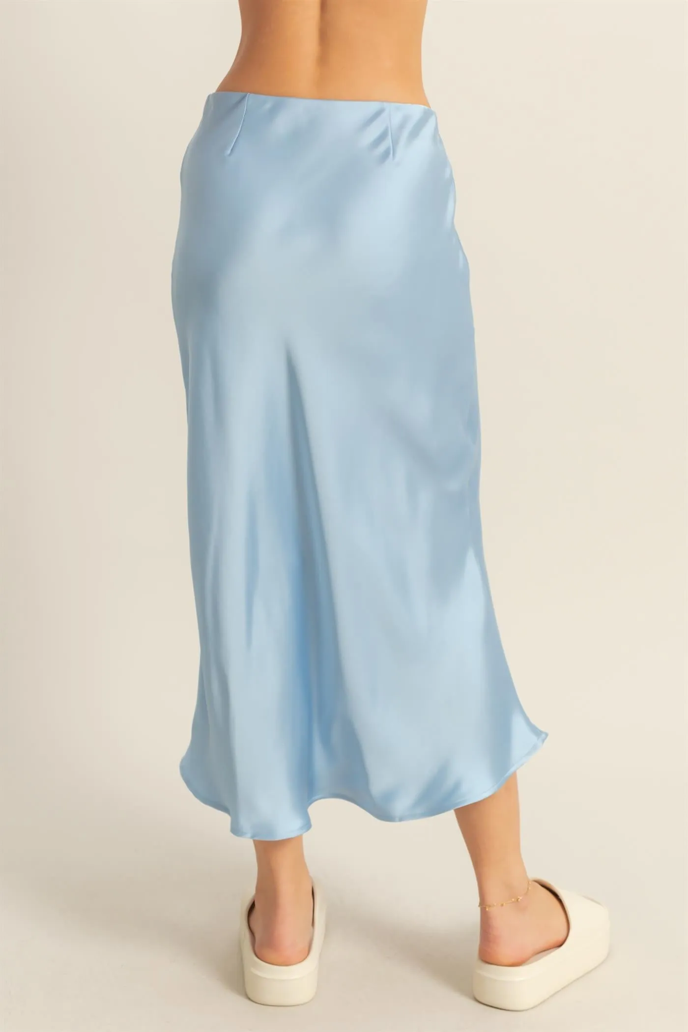 DZ25C185-High-Waisted Satin Midi Skirt