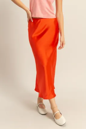 DZ25C185-High-Waisted Satin Midi Skirt