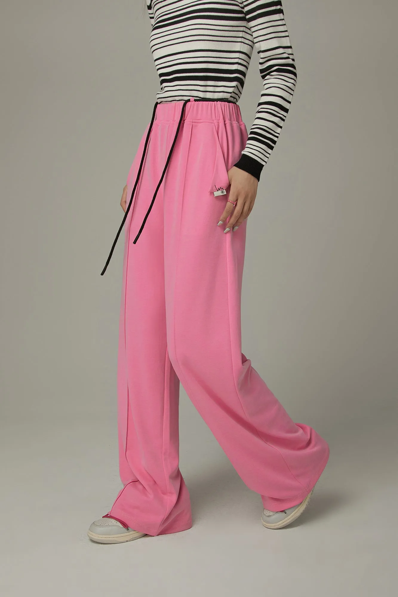 Elastic Waist Color Pants