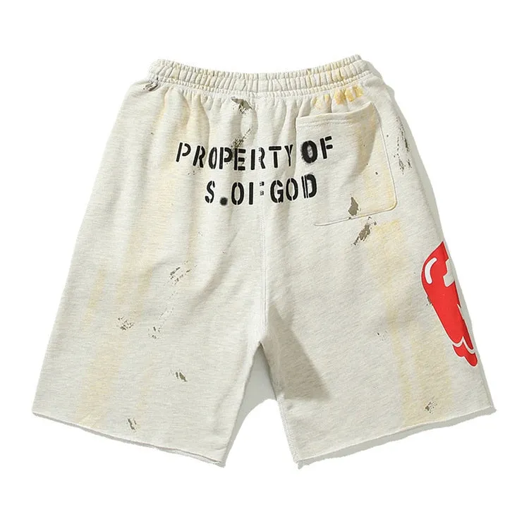 EU Saint Red Heart Shorts