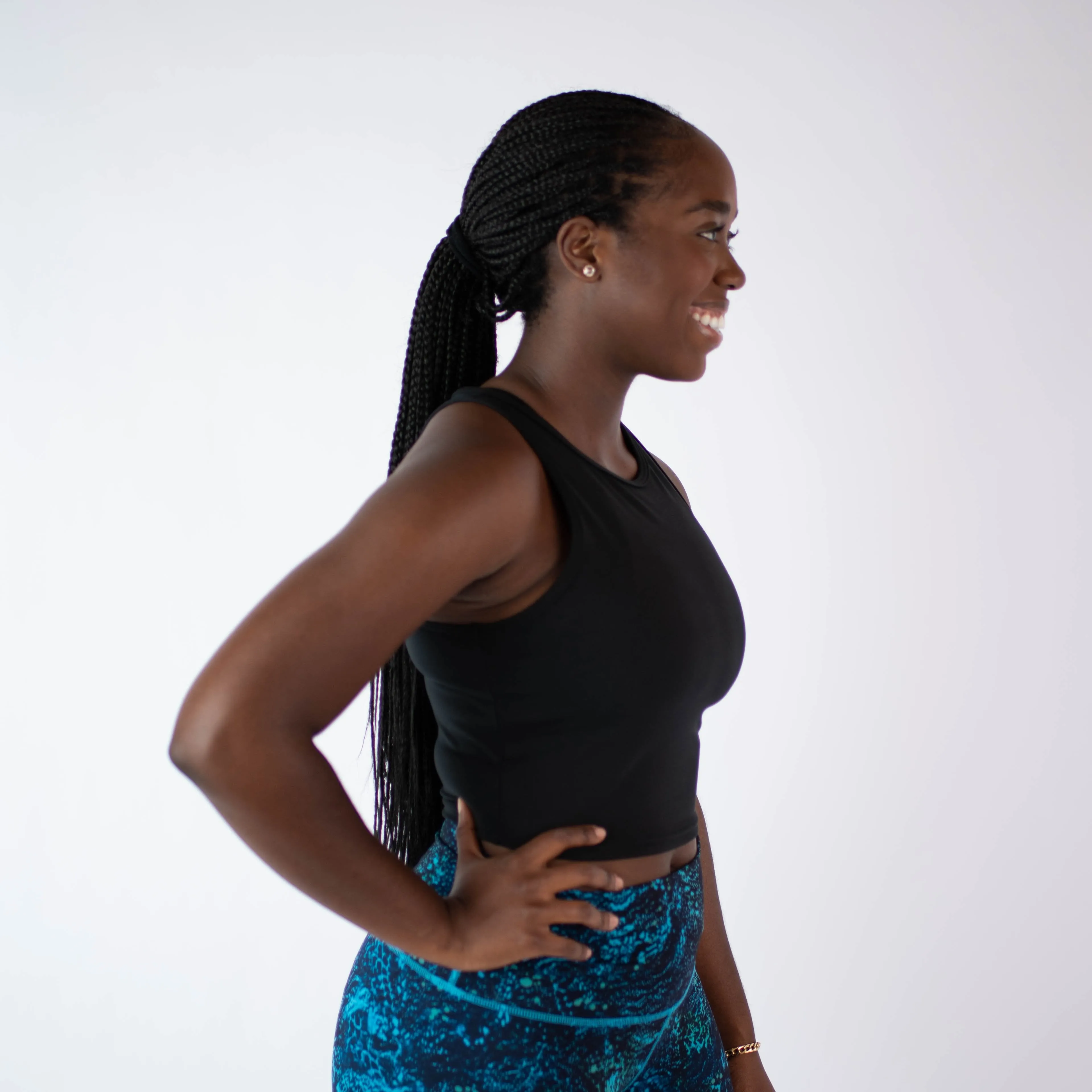 FLEO Tempo Crop Tank - Black
