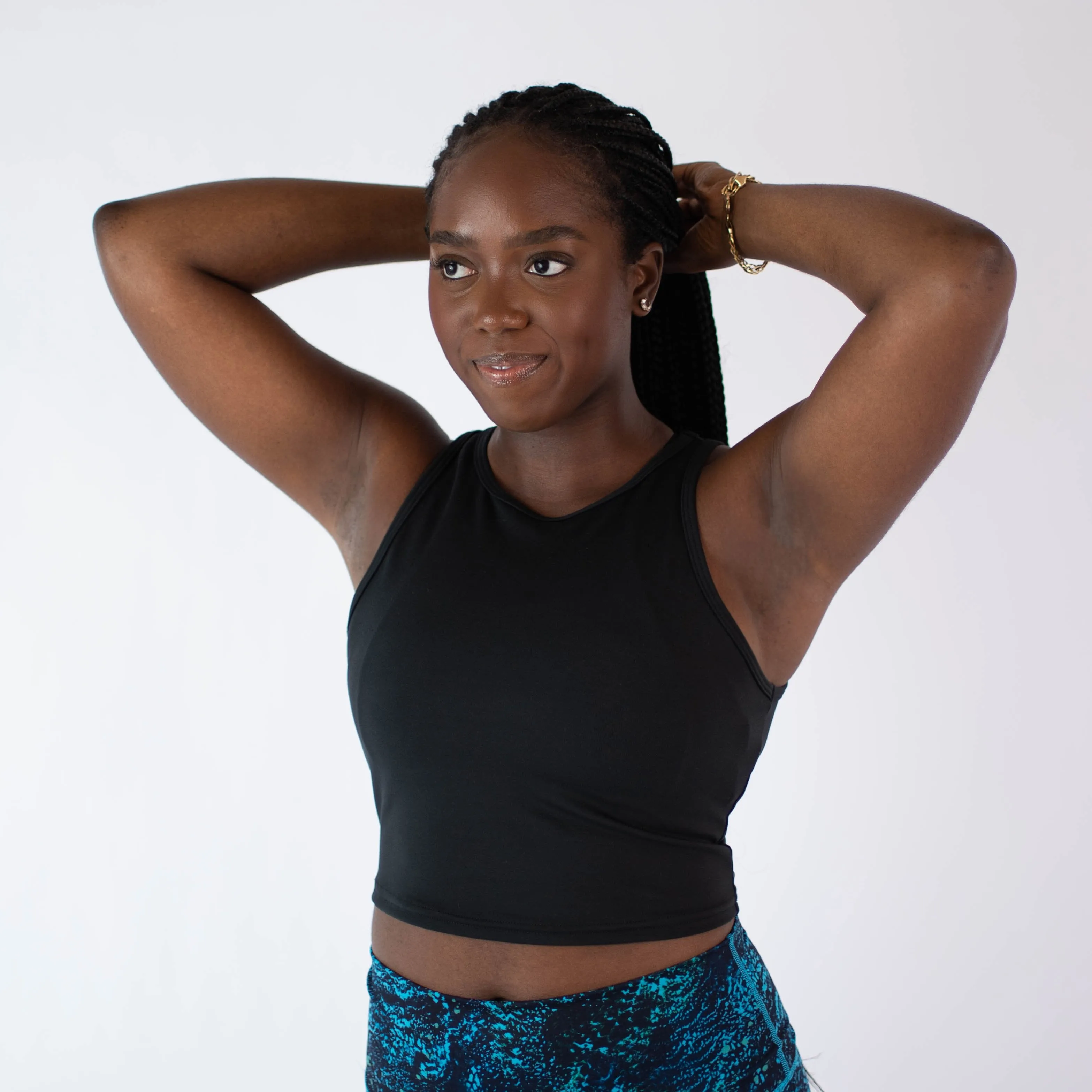 FLEO Tempo Crop Tank - Black