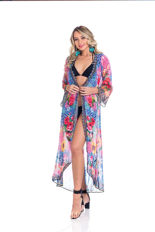 Floral Duster- Pair it with the same dress, or wear it like a kimono, cover up, or jacket