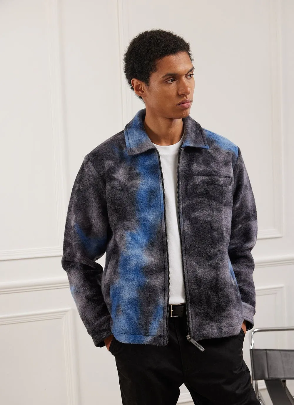 Galaxy Zip Overshirt | Wool | Navy