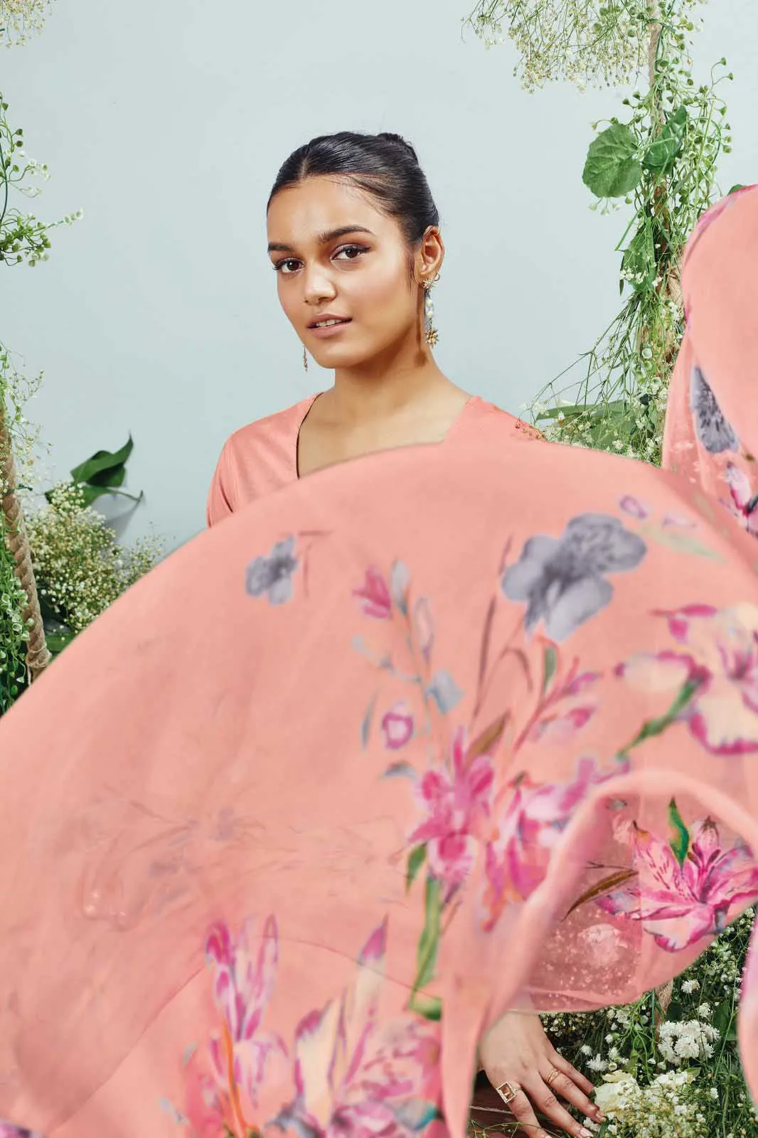 Ganga Unstitched Premium Cotton Women Salwar Suit Set