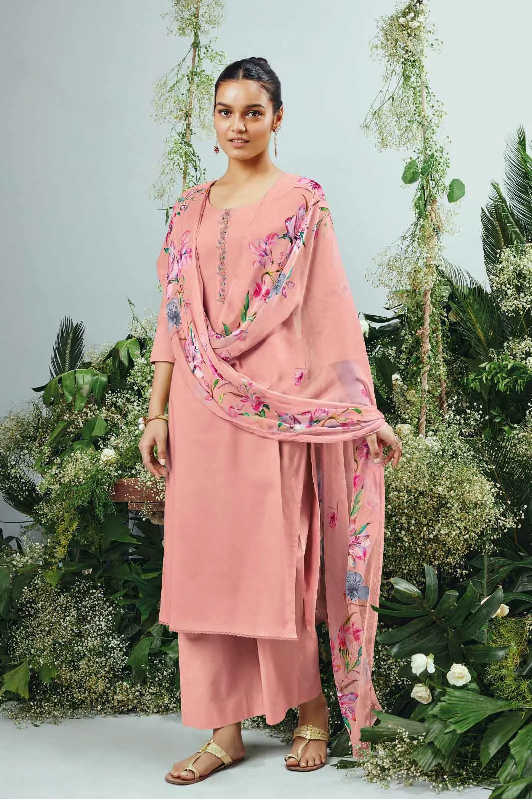 Ganga Unstitched Premium Cotton Women Salwar Suit Set