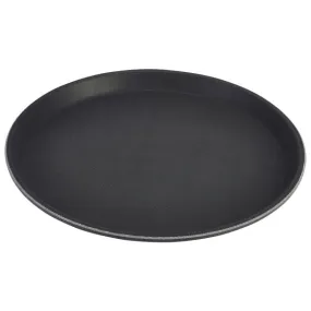 Gengrip 11" Round Non-Slip Waiters Tray Black