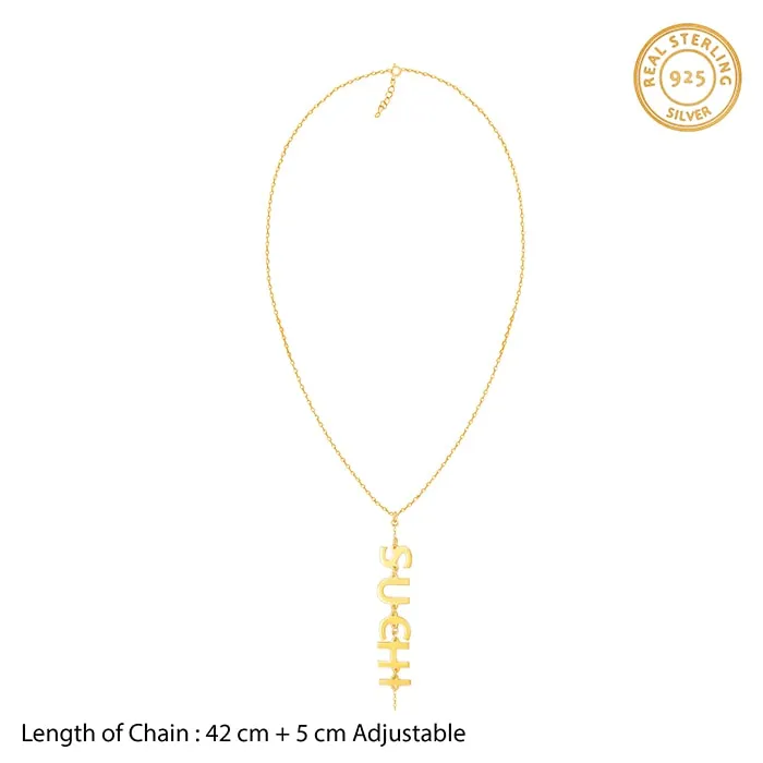 Golden Personalised Name Y-necklace
