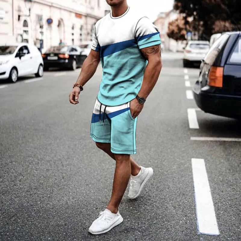 Gradient City Two Tone Short Sets