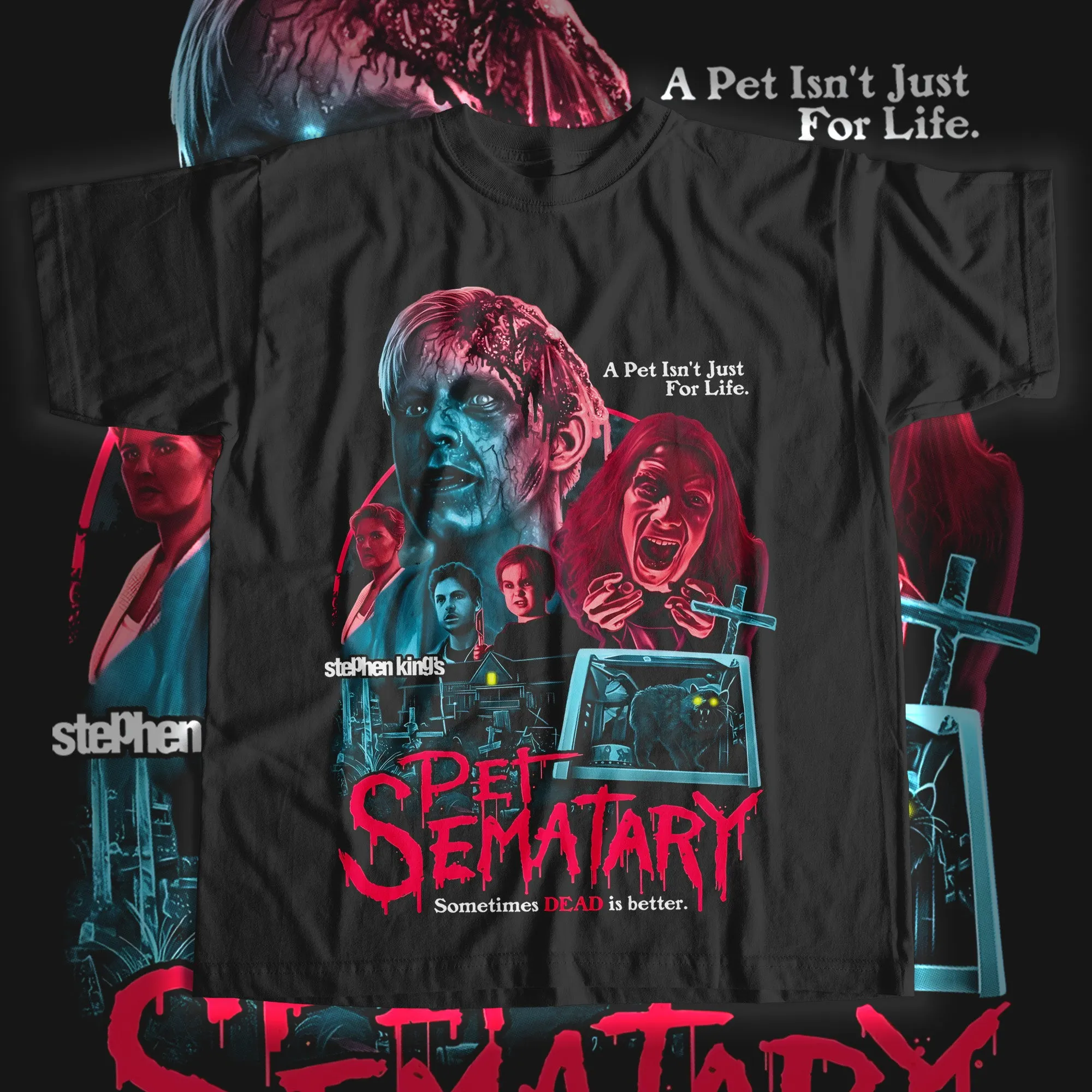 Halloween Horror Pet Sematary Classic Tee Shirt Scary Holiday (Copy)