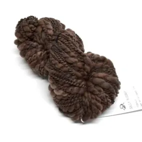 Hand Spun Australian Merino Wool Chunky Art Yarn in Chocolate Brown 12729